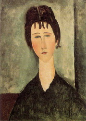 (c) Amedeo Clemente Modigliani - La jeune fille brune